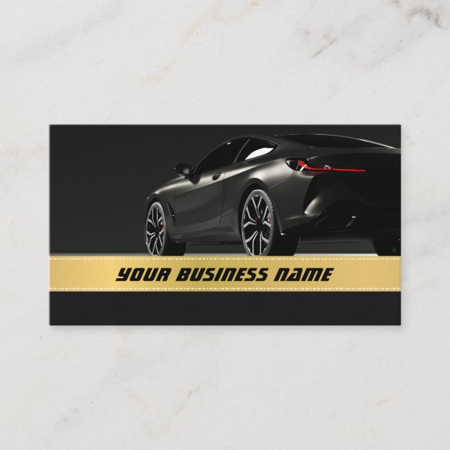 Speedy Car Outline Automotive Business Cards (Front)