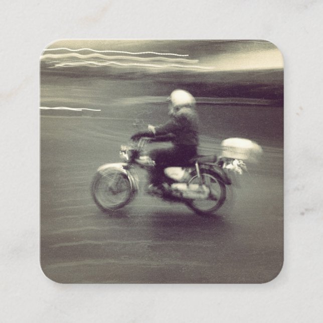 Speedy Moped Square Business Card (Front)