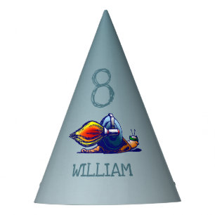 Speedy Rocket Snail Party Hat