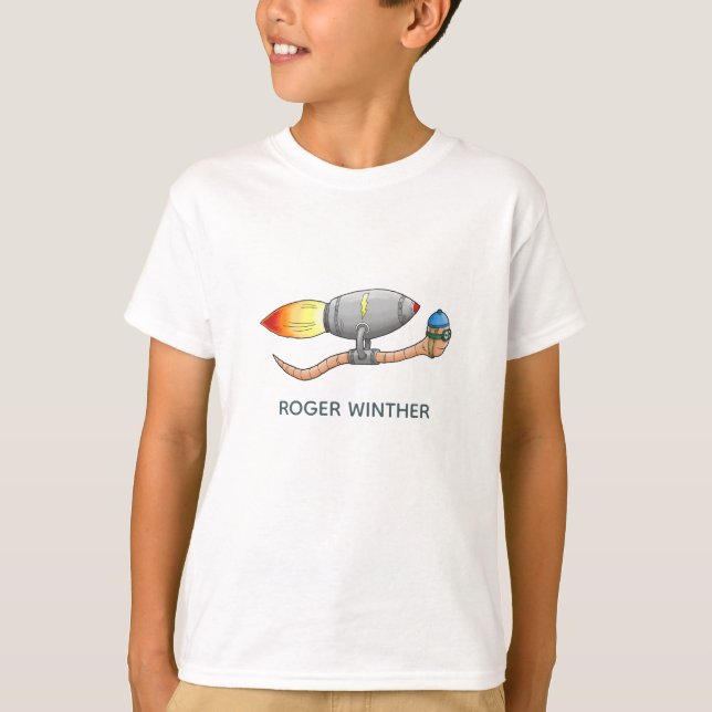 Speedy Rocket Worm T-Shirt (Front)