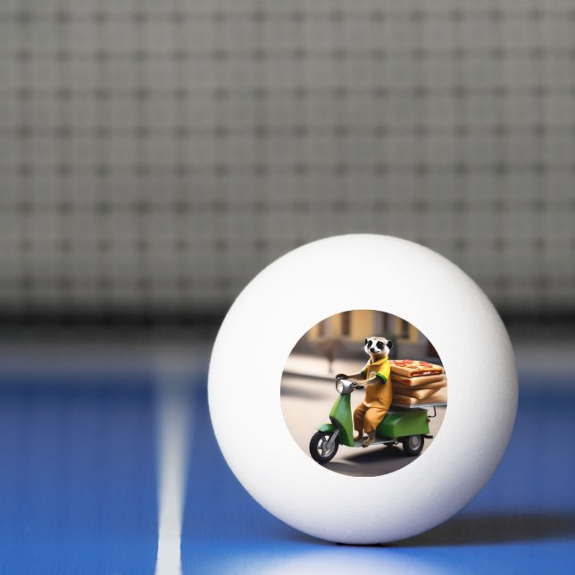 Speedy Service: Meerkat Delivers Pizza in Tuk-tuk Ping Pong Ball (Net)