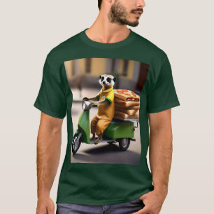 Speedy Service: Meerkat Delivers Pizza in Tuk-tuk T-Shirt