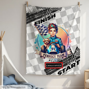 Speedy Sport Car Blanket Racing Little Boy Gift