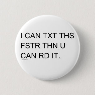 Speedy Texter 6 Cm Round Badge