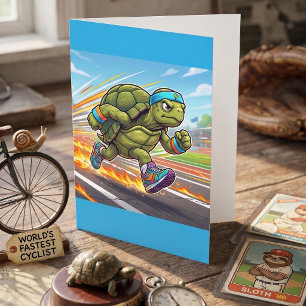 Speedy Turtle Sprinter Athletic Runner Card