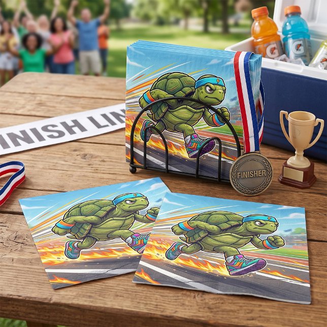 Speedy Turtle Sprinter Athletic Runner Napkin (Creator Uploaded)