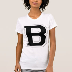 Spell it Out Initial Letter B Black Women's Tee
