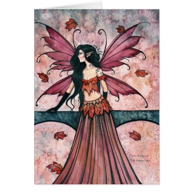 Spell of Autumn Fairy Card by Molly Harrison (Front)