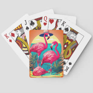 Spellbinding Flamingos Playing Cards