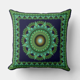 Spellbinding fractal star ornament cushion