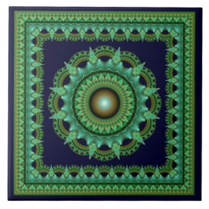 Spellbinding fractal star ornament tile