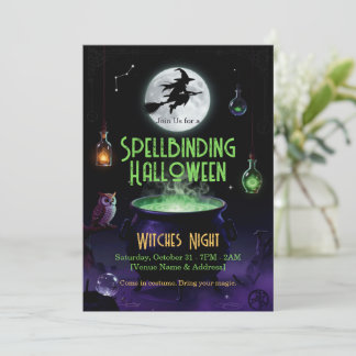 Spellbinding Halloween Witch Party Invitation