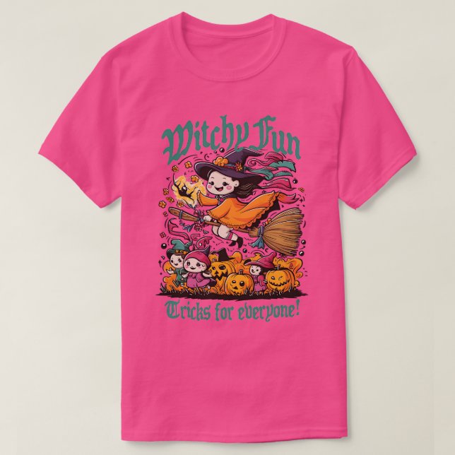 Spellbinding Halloween Witchy Fun TShirt TrickorTr (Design Front)