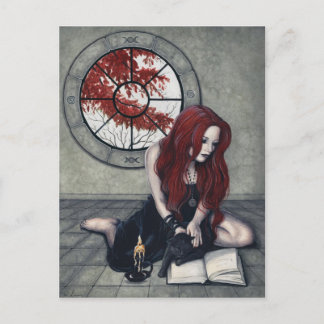 Spellbook Witch Postcard