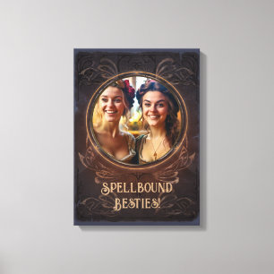 Spellbound besties - Witchy mediaeval memory gift Canvas Print