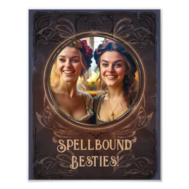 Spellbound besties - Witchy mediaeval memory gift  Photo Print (Front)