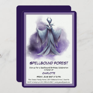 Spellbound Forest – Dark Fairy Birthday Party  Invitation