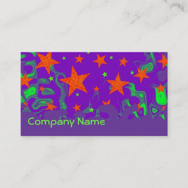 Spellbound Grunge business card purple (Front)