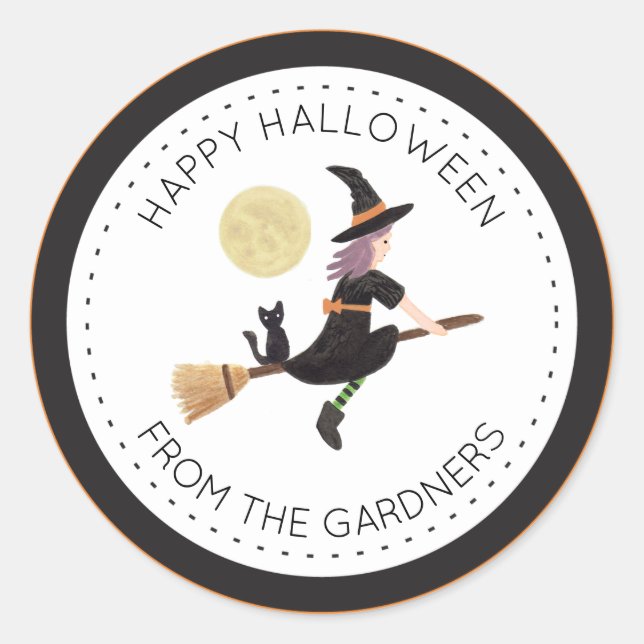 Spellbound Halloween Classic Round Sticker (Front)