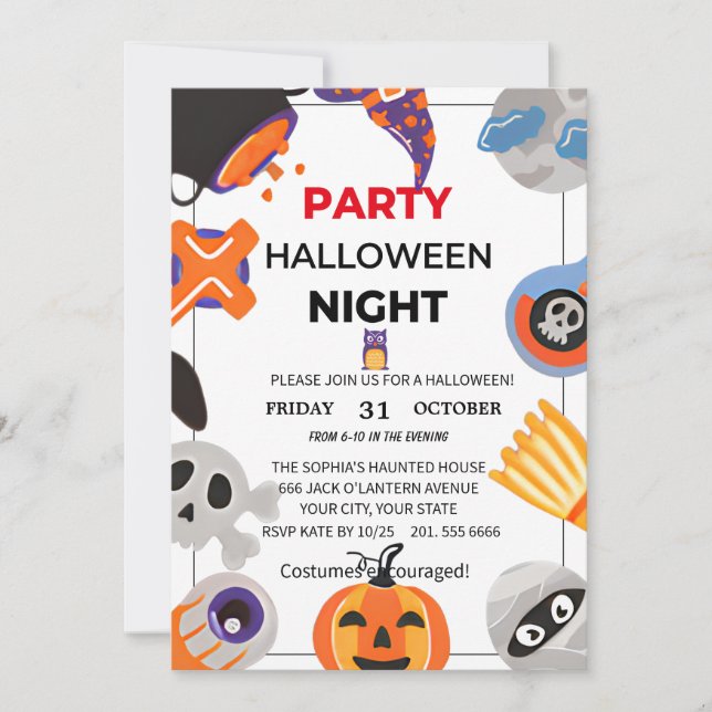 Spellbound Halloween Party Invitation (Front)