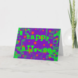Spellbound 'Happy Halloween' text greetings card