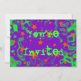 Spellbound purple 'You're Invited' invitation