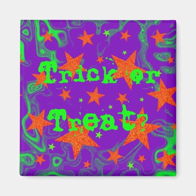 Spellbound 'Trick or Treat?' fridge magnet (Front)