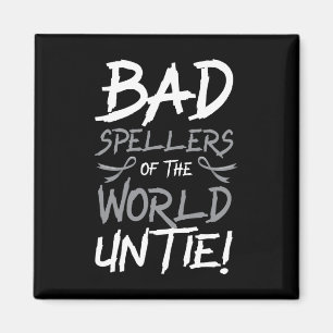 Spellers Of The World Untie Dyslexia Awareness Magnet