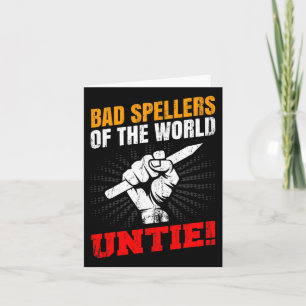 Spellers Of The World Untie Dyslexia Fist Pencil Card