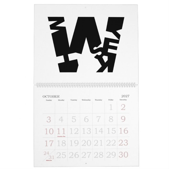Spelling Alphabet 24 Months Calendar (Oct 2027)