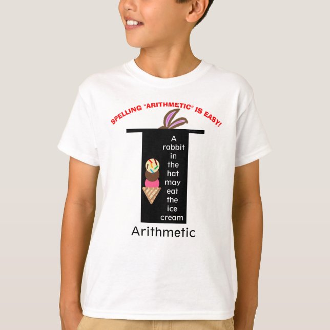 Spelling Arithmetic Magic Rabbit T-Shirt (Front)