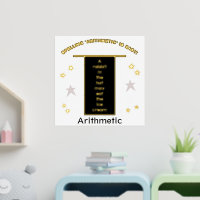 Spelling Arithmetic Rabbit in Hat Gold Stars Foil
