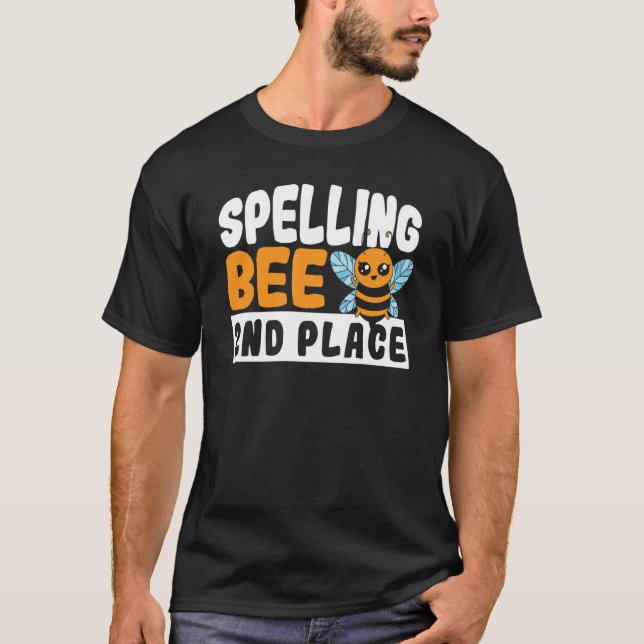 Spelling Bee 2nd Place School Spelling Bee T-Shirt (Front)
