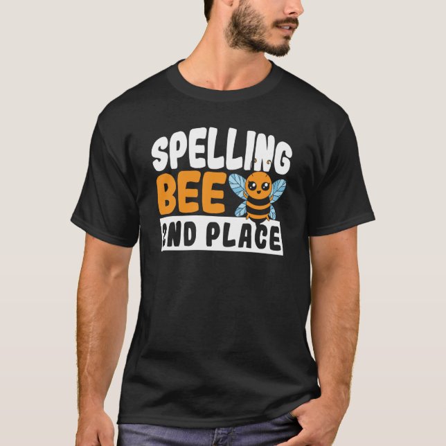 Spelling Bee 2nd Place School Spelling Bee T-Shirt (Front)