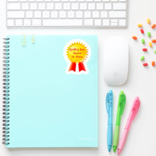 Spelling Bee Award 1st Place Square Sticker