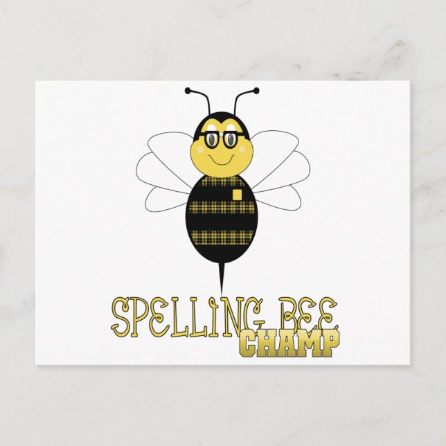 Spelling Bee Champ Postcard (Front)