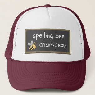 Spelling Bee Champeon Misspelling Humour Trucker Hat