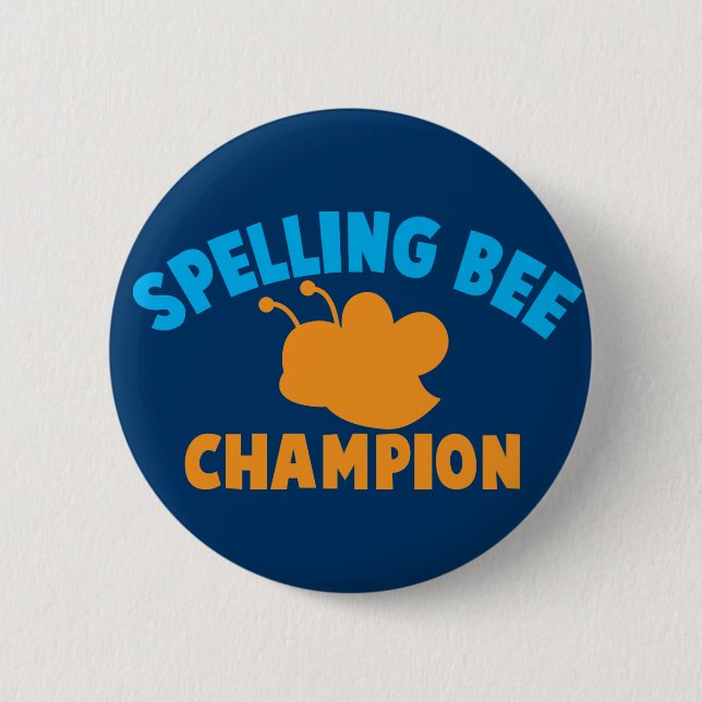 Spelling Bee Champion 6 Cm Round Badge (Front)