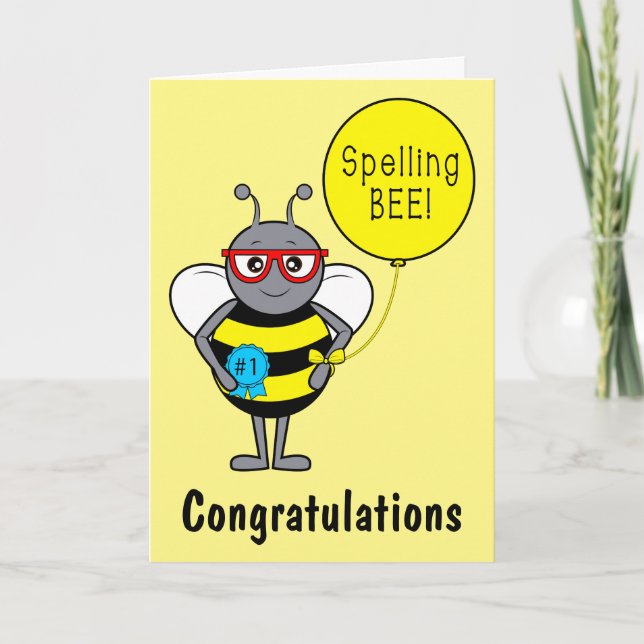 Spelling Bee Congratulations Card (Front)