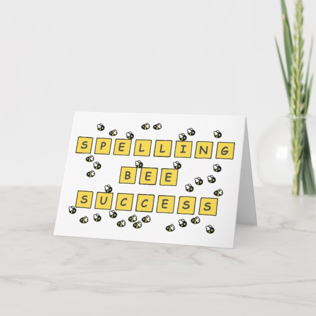Spelling Bee Success Congratulations Card (Front)