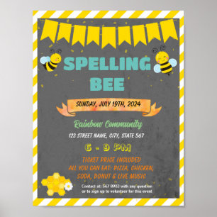 Spelling bee template poster
