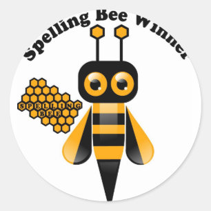 Spelling Bee Winner Classic Round Sticker