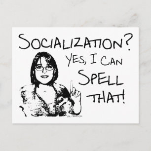 Spelling Socialisation Postcard