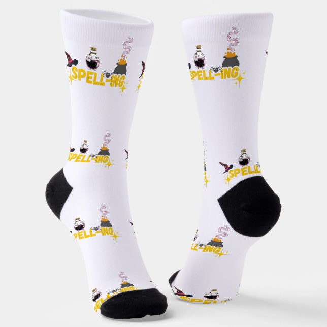 "Spelling" Socks (Angled)