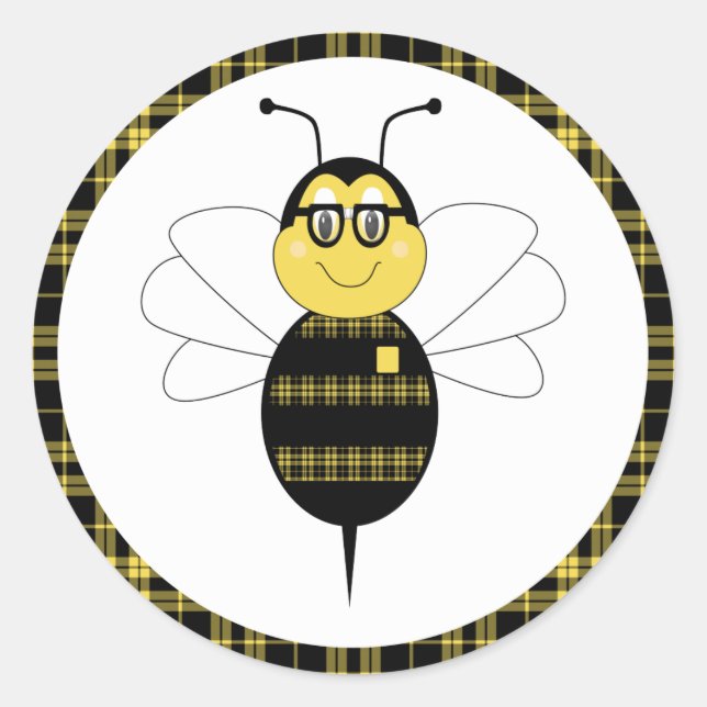SpellingBee Bumble Bee Sticker (Front)