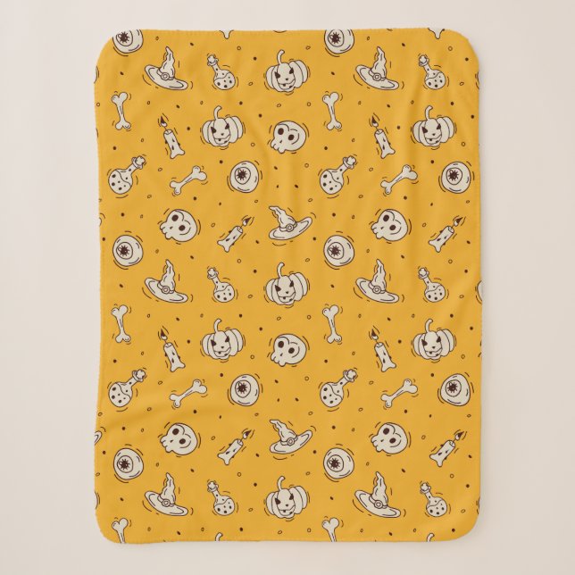 Spells & Skeletons Halloween Sherpa Blanket (Front)