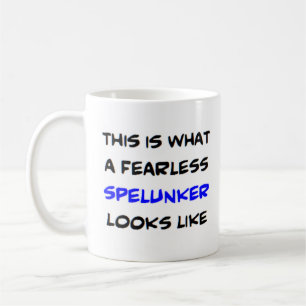 spelunker, fearless coffee mug