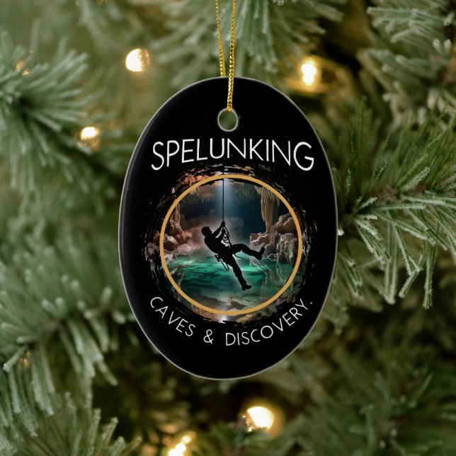 Spelunking, Caves and Discovery Spelunker Natural  Ceramic Tree Decoration (Tree)