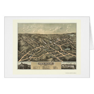 Spencer, MA Panoramic Map - 1877