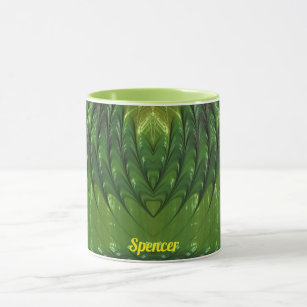 SPENCER ~ Zany 3D Fractal ~ Green Lover Mug